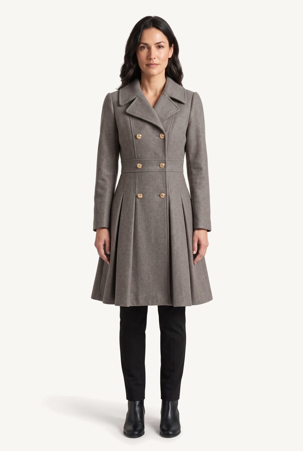 Evelyn classic coat grey