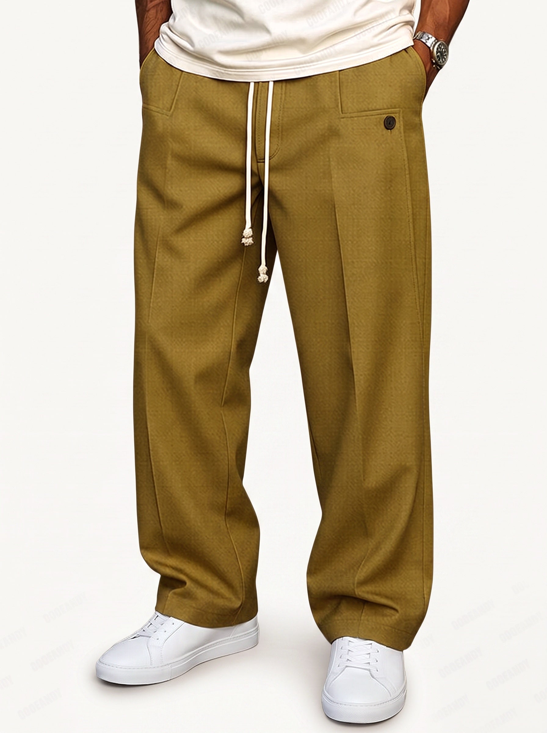 Ewan relaxed fit trousers khaki