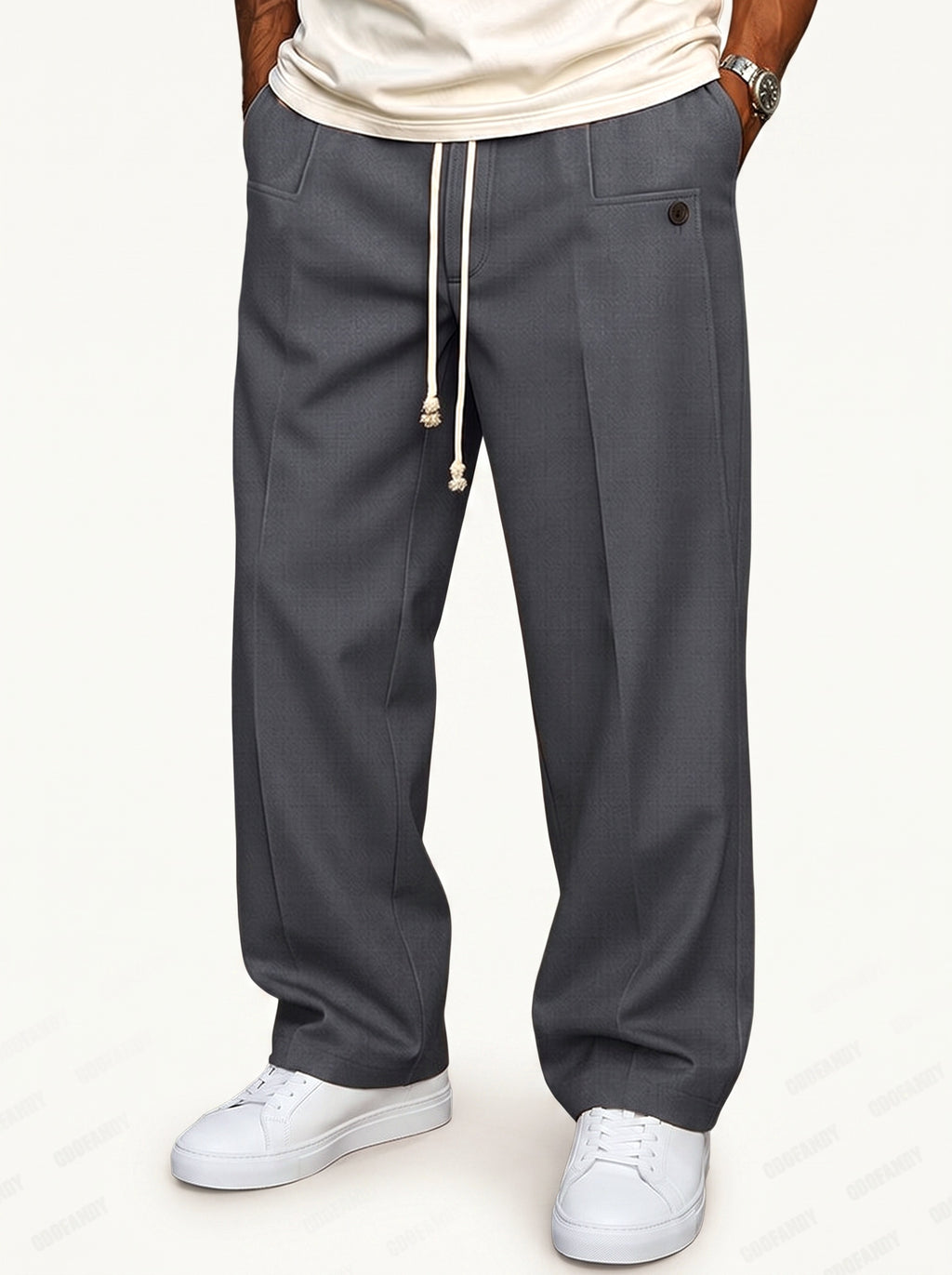 Ewan relaxed fit trousers gray