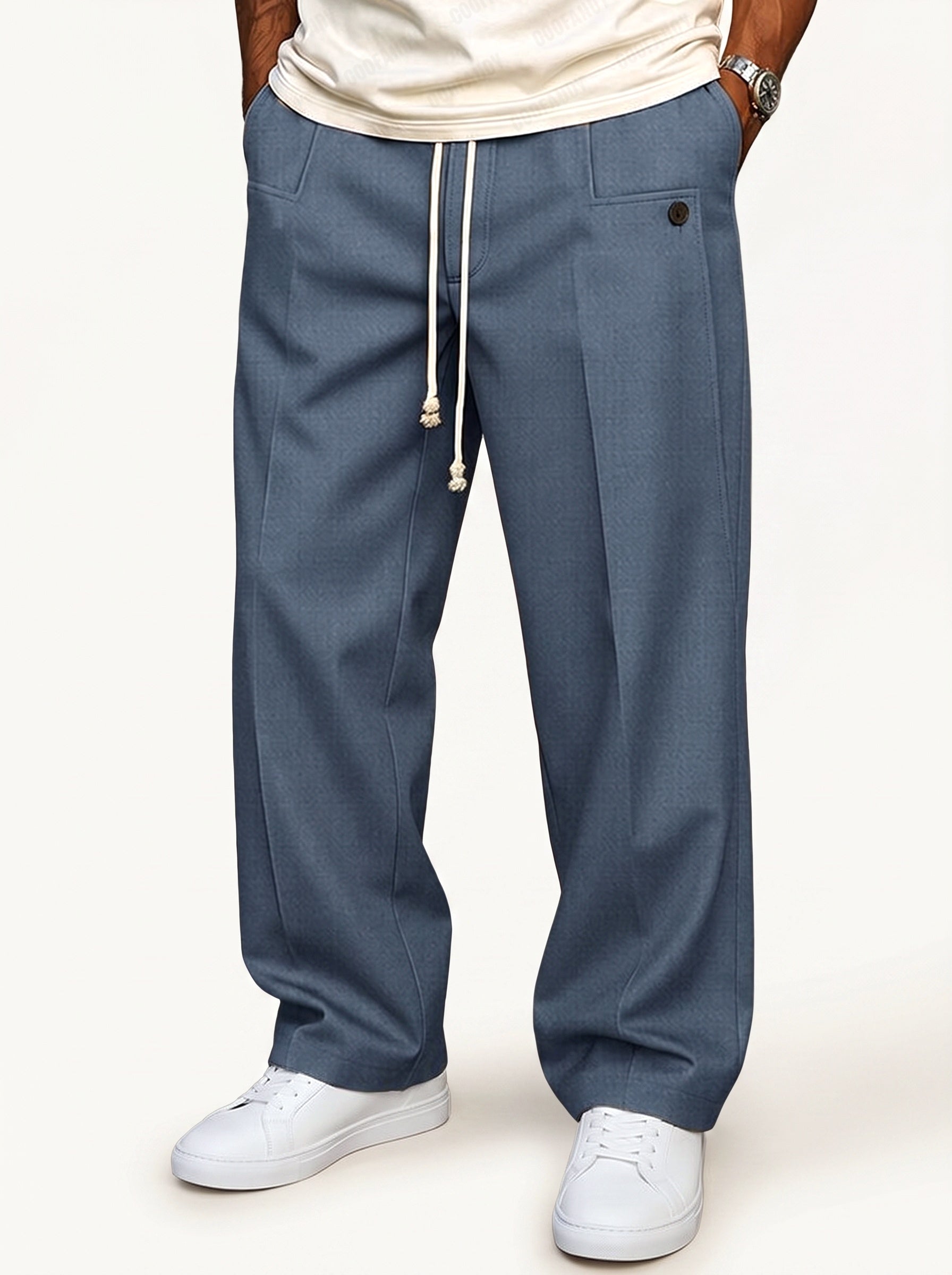 Ewan relaxed fit trousers blue