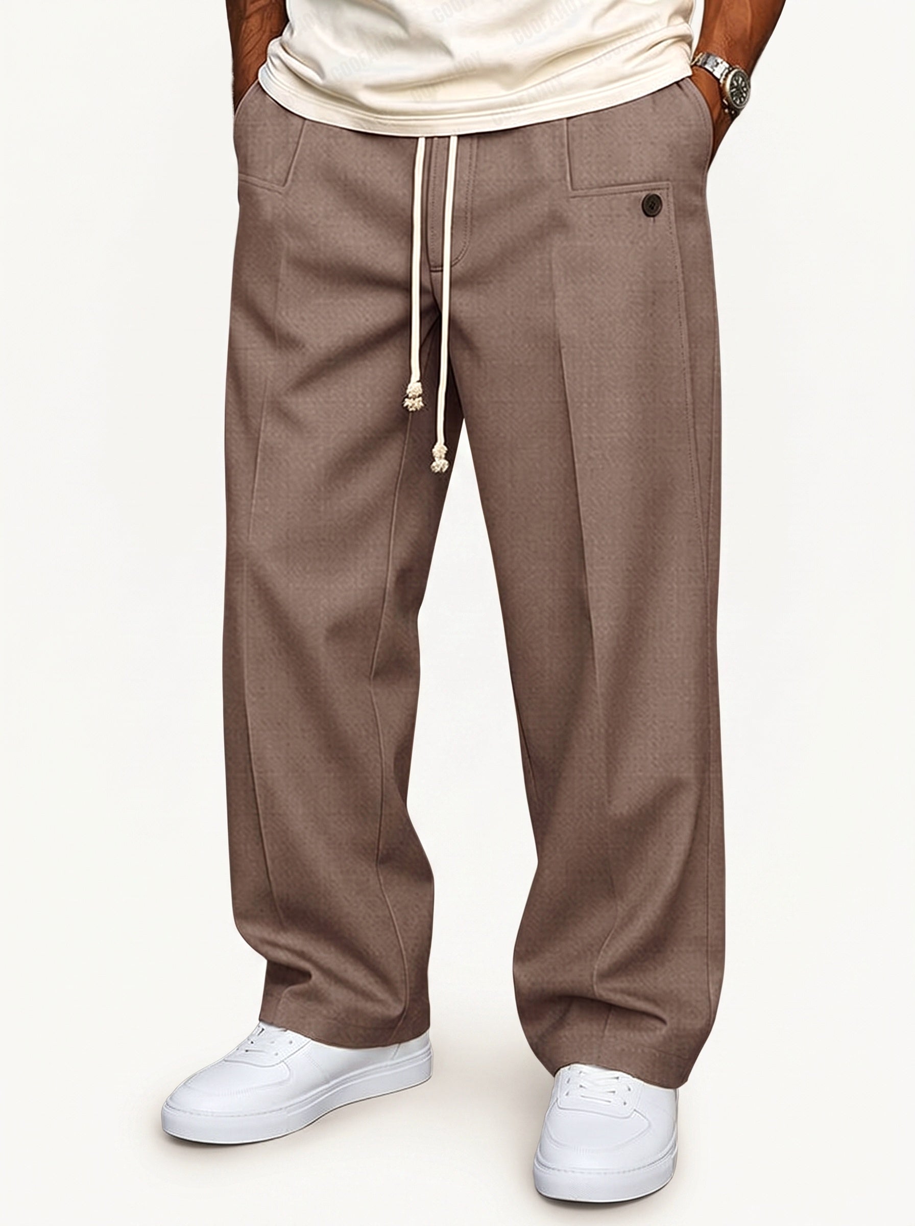 Ewan relaxed fit trousers light brown
