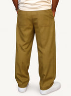 Ewan relaxed fit trousers khaki back