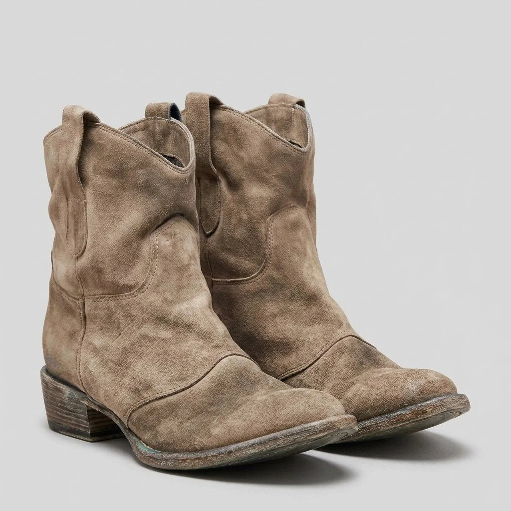 Fenna pull-on cowboy boots with a leather-look upper