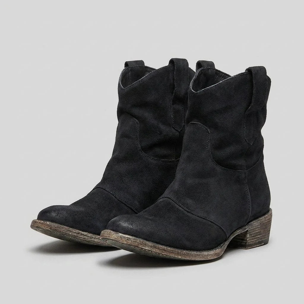 Fenna pull-on cowboy boots with a leather-look upper, image 2