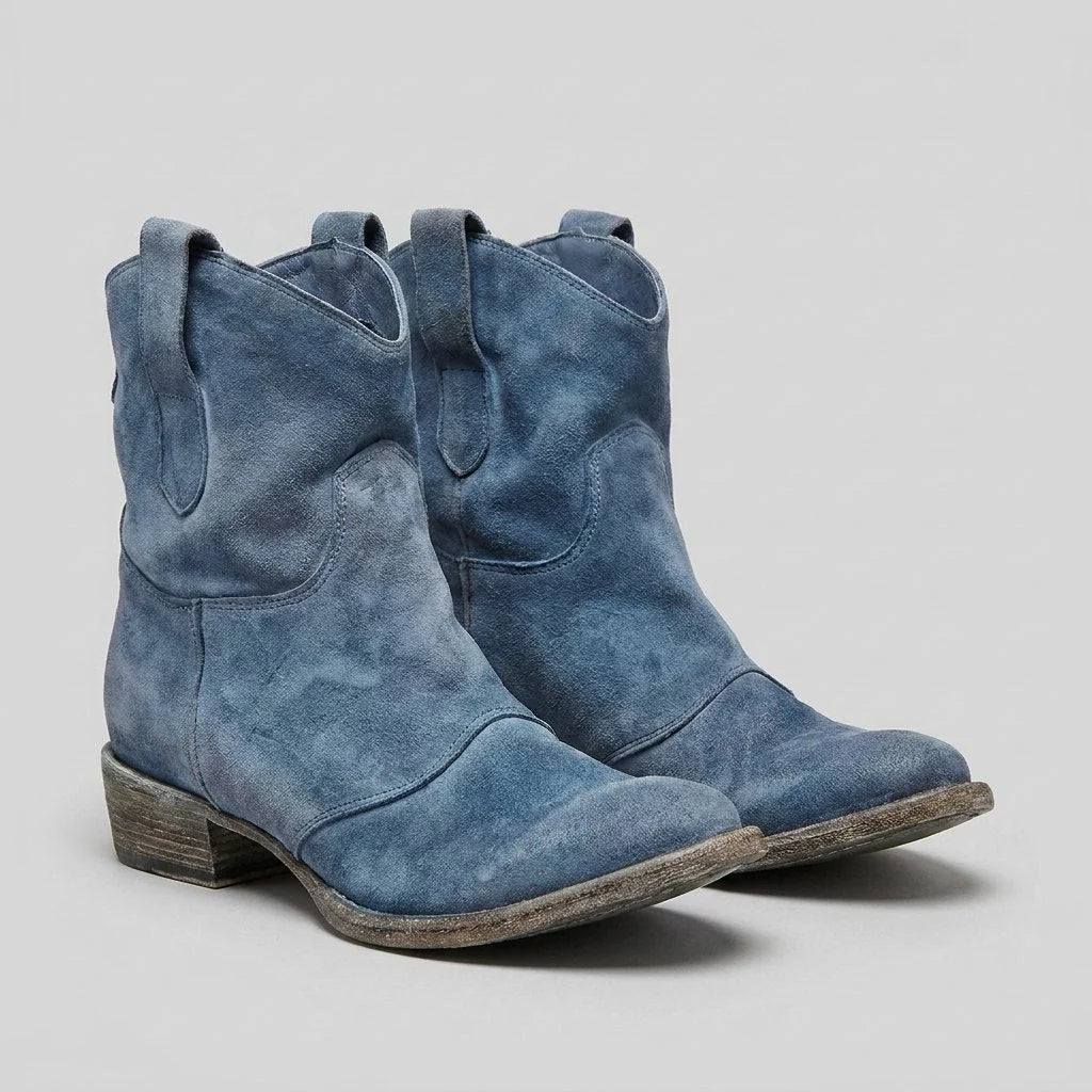 Fenna pull-on cowboy boots with a leather-look upper, image 3