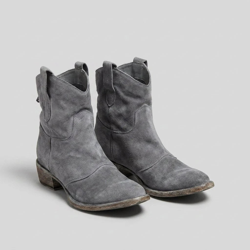 Fenna pull-on cowboy boots with a leather-look upper, image 4