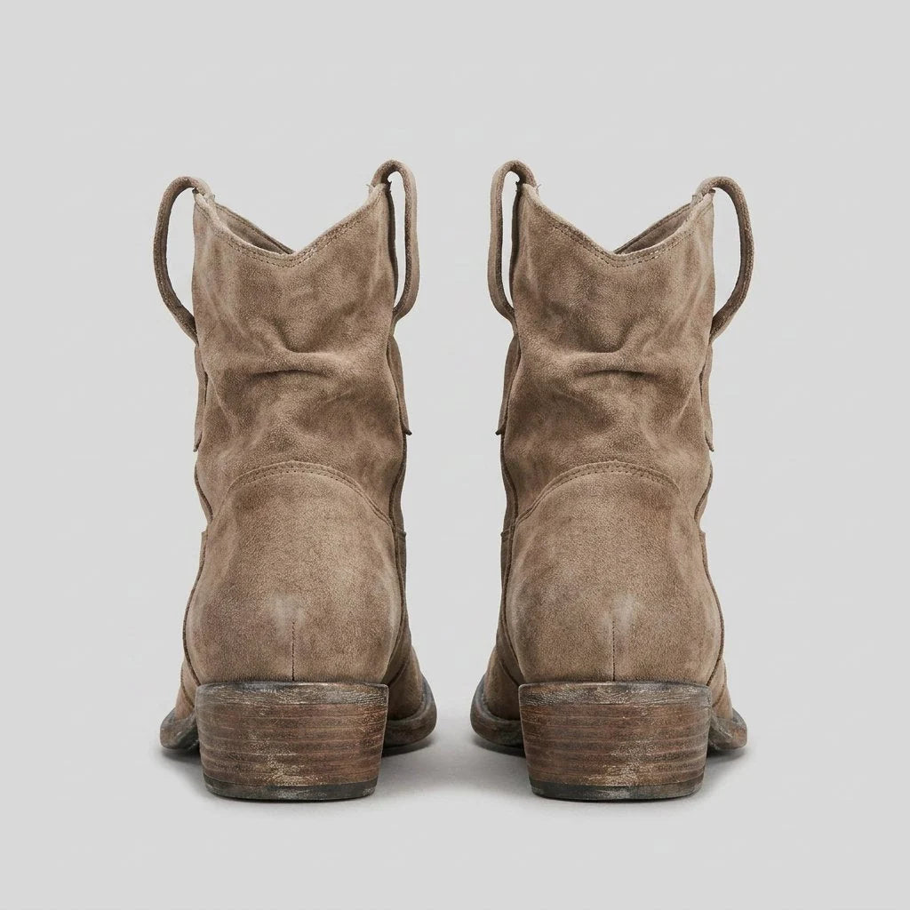 Fenna pull-on cowboy boots with a leather-look upper, image 6