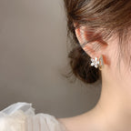 Florelle zirconia flower stud earrings in gold-tone, image 4