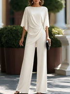 Georgina draped waist top and wide-leg trouser set, image 4