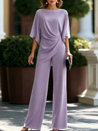 Georgina draped waist top and wide-leg trouser set, image 6