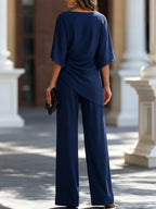 Georgina draped waist top and wide-leg trouser set, image 8