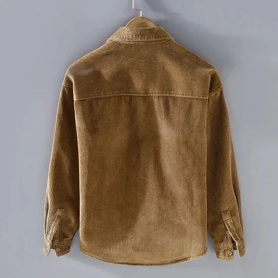 Harvey men's fleece-lined corduroy overshirt, image 5