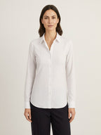 Imogen silk striped shirt cuff detail