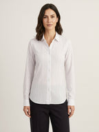 Imogen silk striped shirt side view