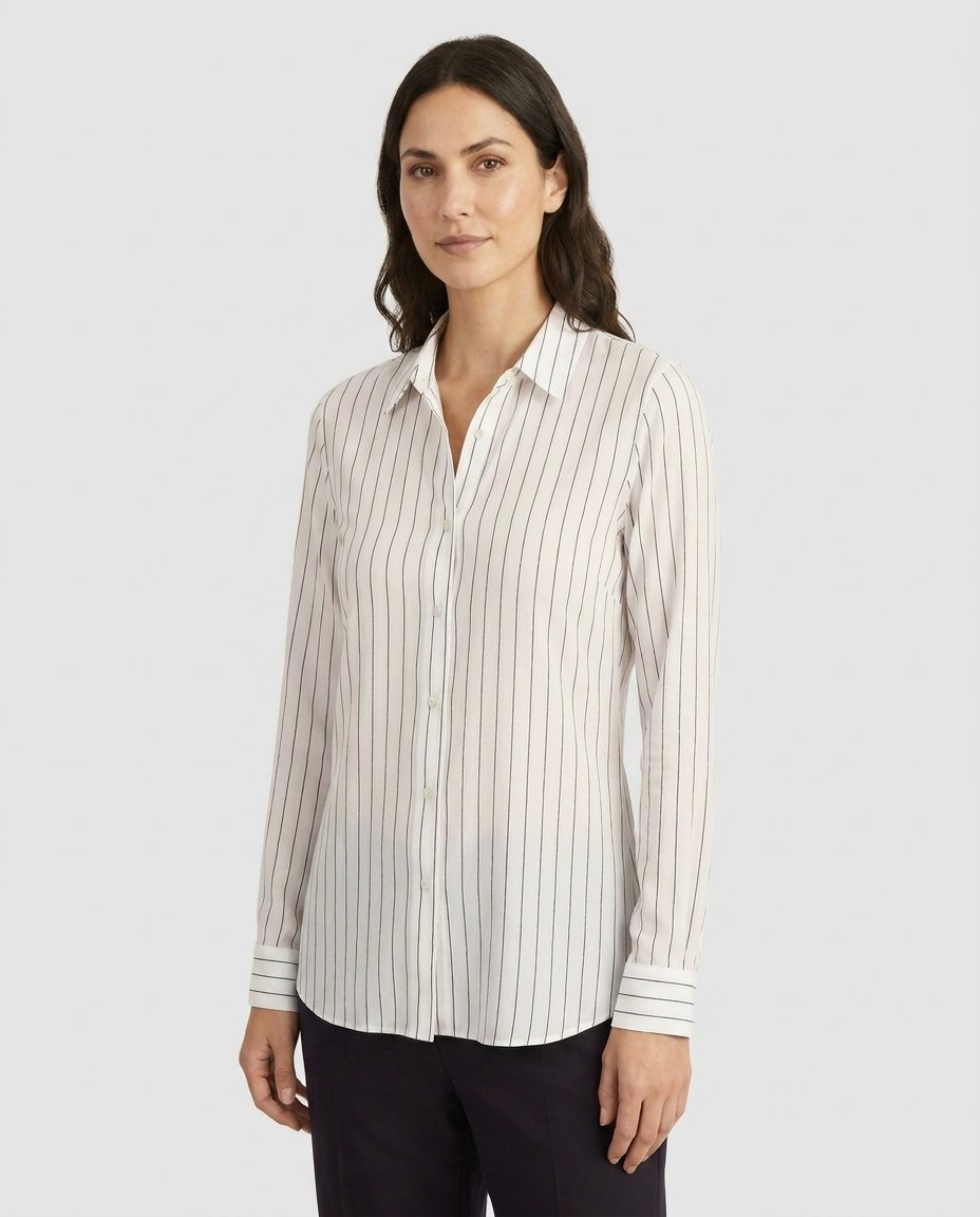 Imogen silk striped shirt walking