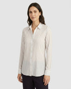 Imogen silk striped shirt walking