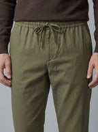 Isidore Cotton-Linen Trousers - waist close-up
