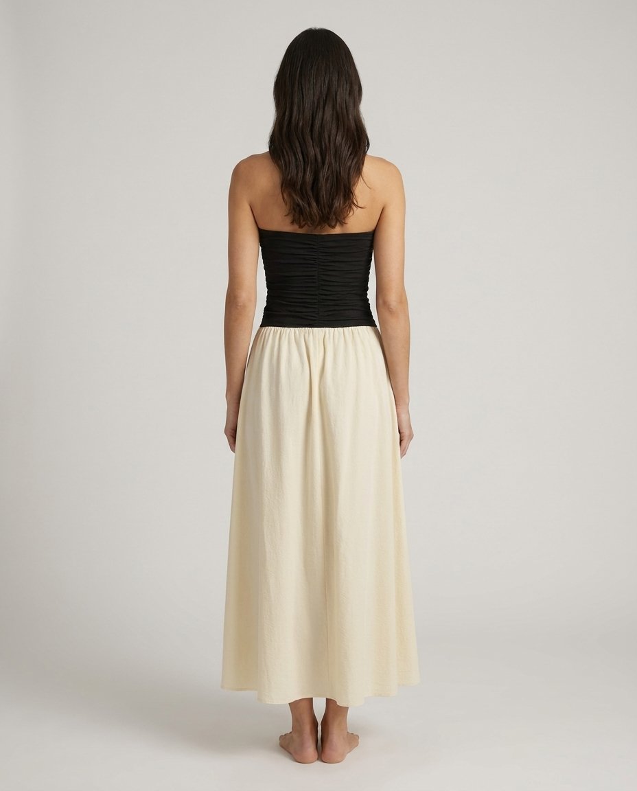 Isolde Black Milk Maxi Dress back