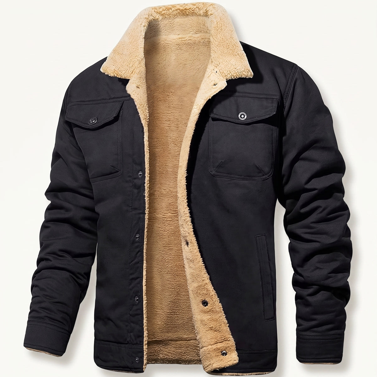 Joel sherpa utility jacket black