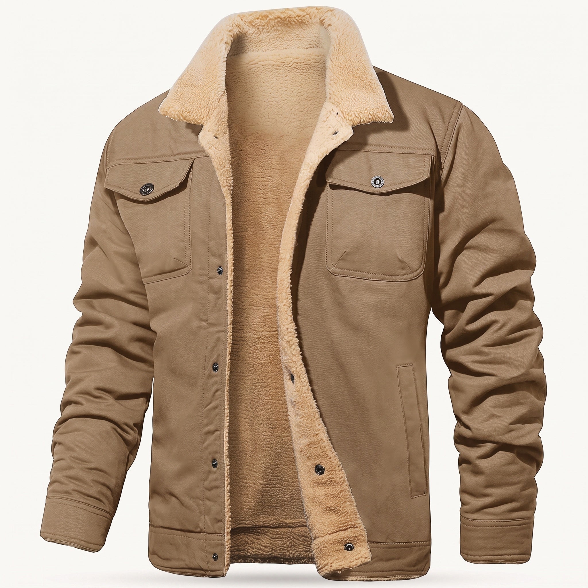 Joel sherpa utility jacket khaki