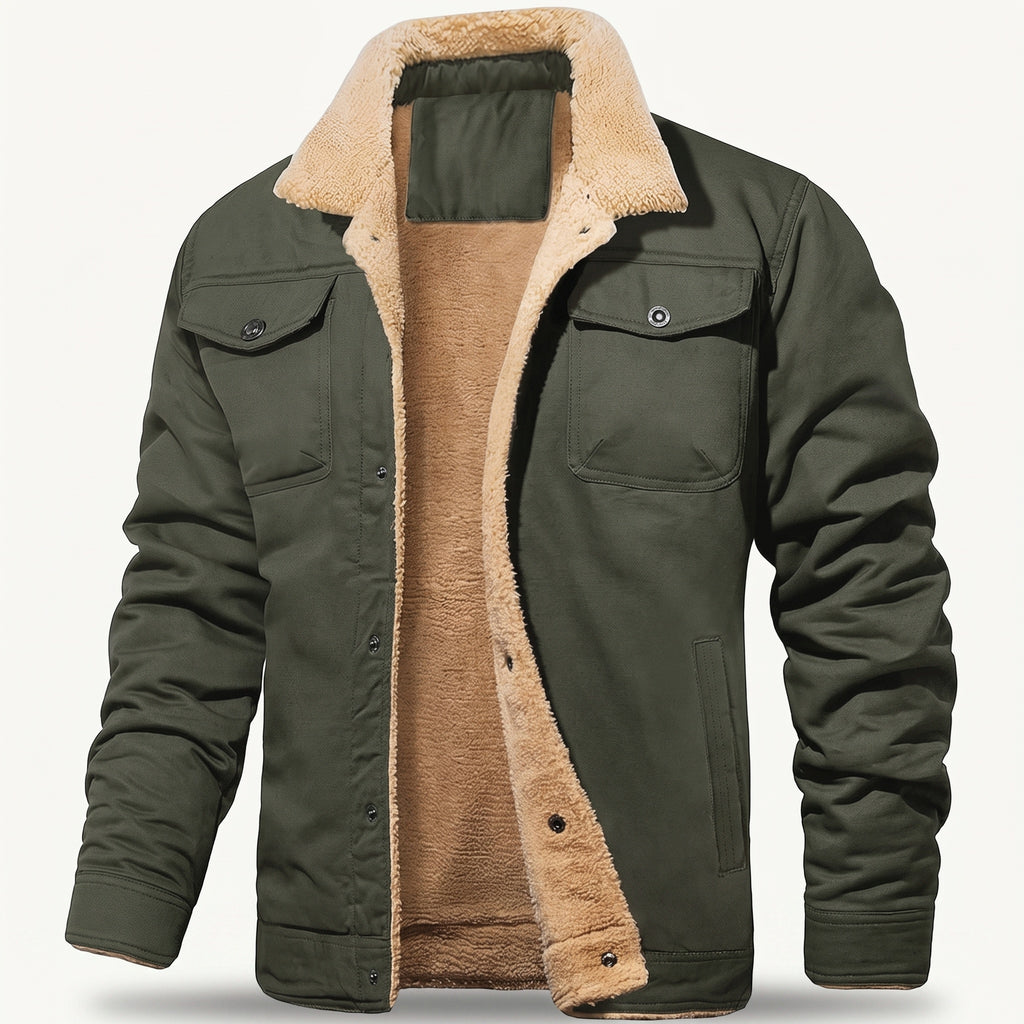 Joel sherpa utility jacket green