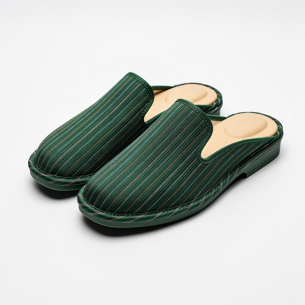 Juniper | Royal Green Stripe Slip-On Loafers