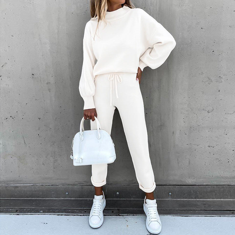 Kahlia two-piece lounge set with a stand collar
