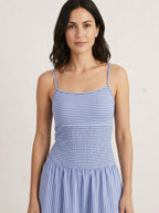 Lachlan striped maxi dress bodice detail