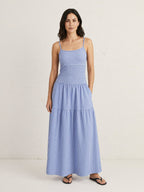 Lachlan striped maxi dress front