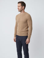 Leif fisherman sweater 3/4 view