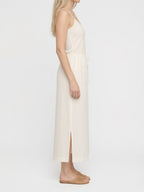 Lila | White Maxi Skirt with Side Split