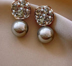Lilly retro geometric statement earrings with gold-tone accents, image 5