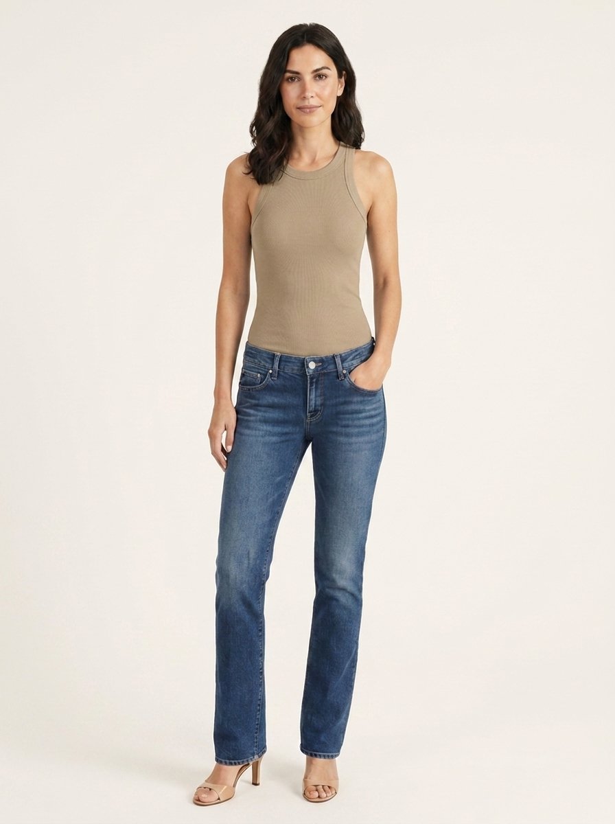 Khaki ribbed racerback tank top, O-neck sleeveless slim fit
