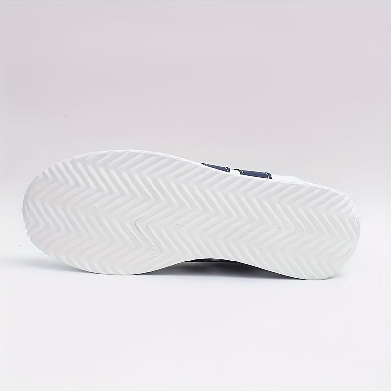 Lioro white retro runner sneakers with navy side panels, image 6