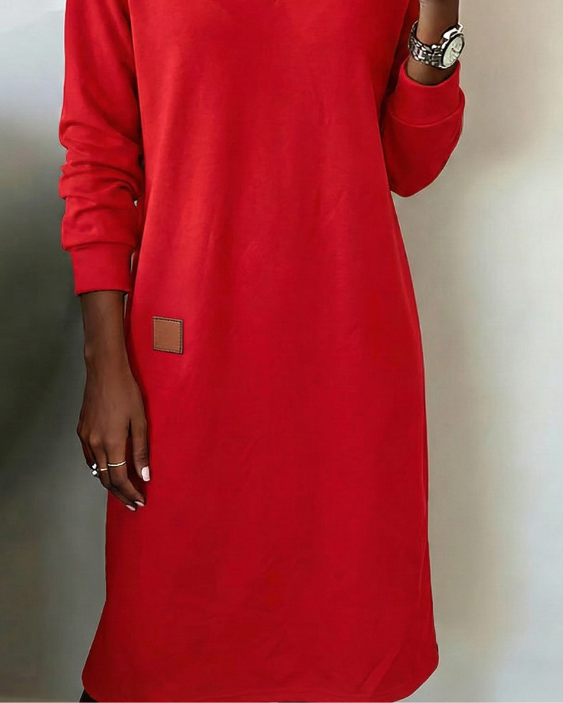 Lorraine knitted V-neck sweater dress for women, image 6