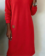 Lorraine knitted V-neck sweater dress for women, image 6