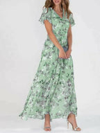 Lysanne maxi dress for women with a V-neckline, image 2