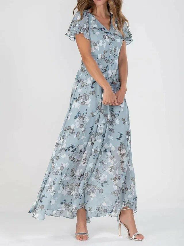 Lysanne maxi dress for women with a V-neckline, image 3
