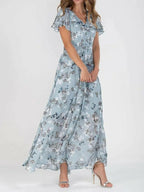 Lysanne maxi dress for women with a V-neckline, image 3