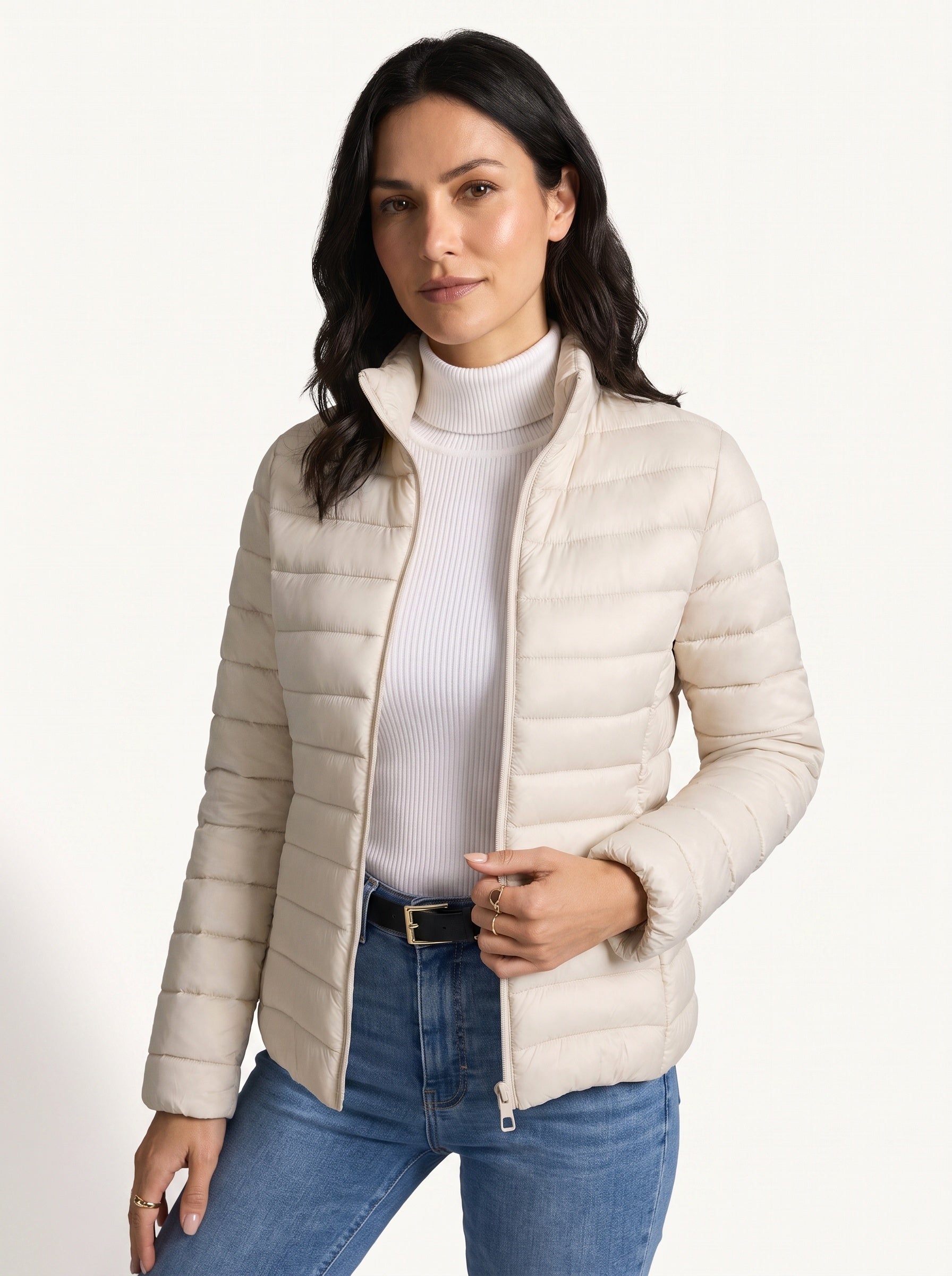 Maren quilted jacket white