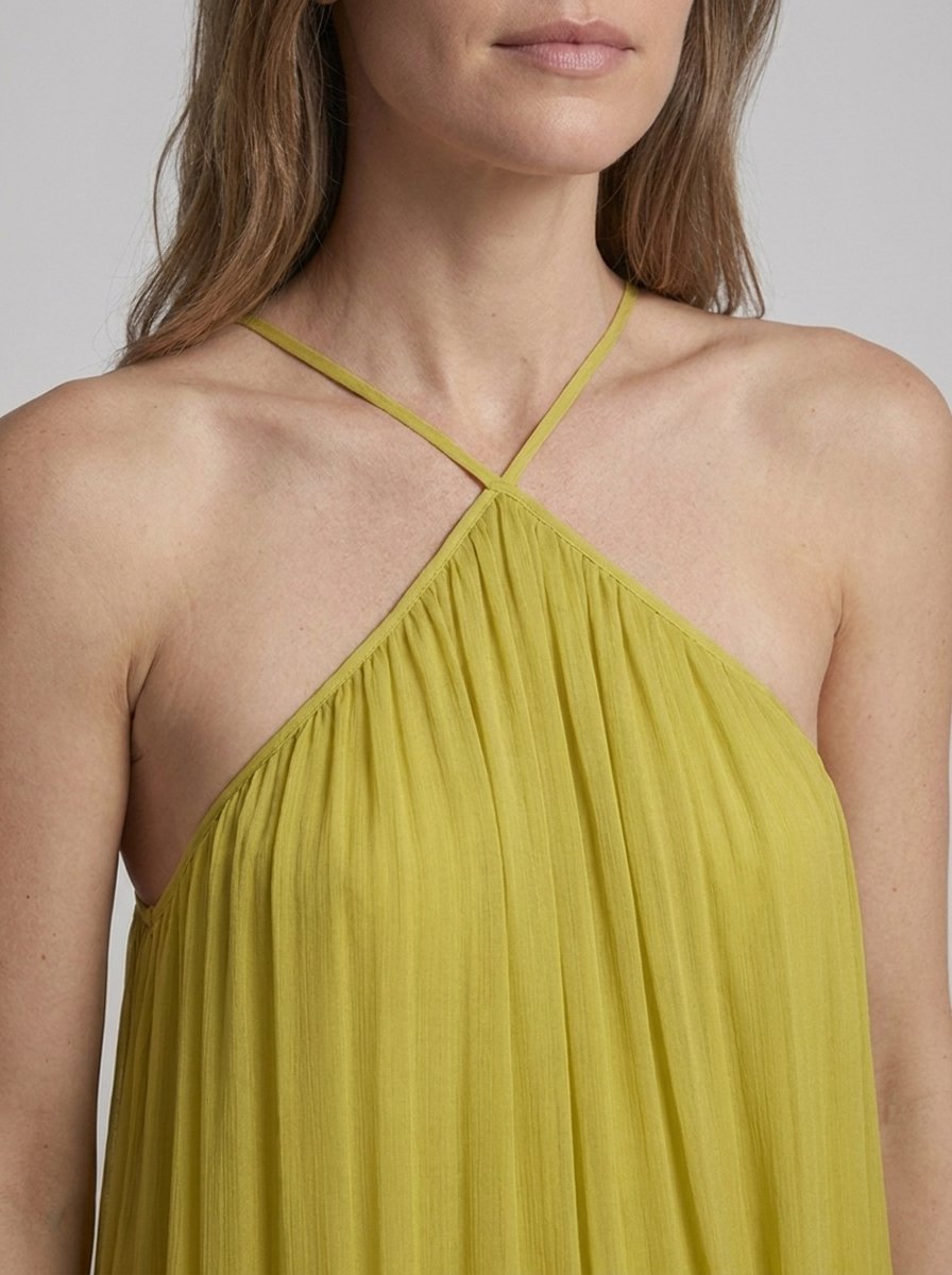 Marisol Sleeveless Halter-Neck Sundress - neckline detail