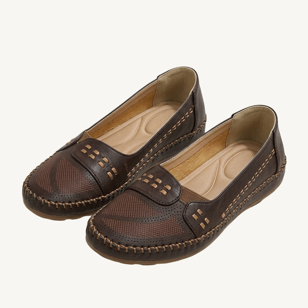 Slip-on loafer shoes coffee