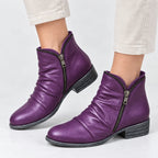 Mieke ruched ankle boots with a side zip and cushioned sole, image 2