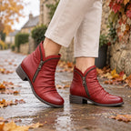 Mieke ruched ankle boots with a side zip and cushioned sole, image 8