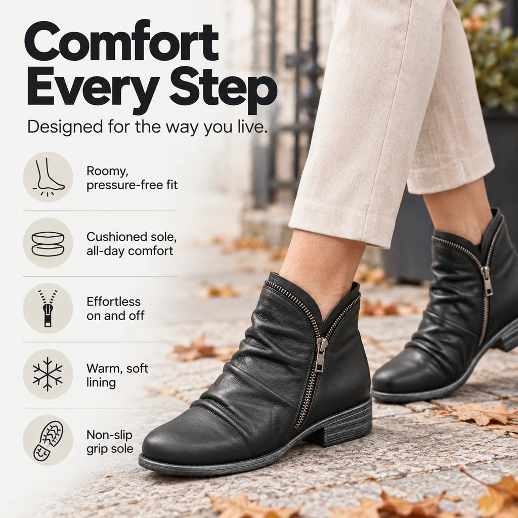 Mieke ruched ankle boots with a side zip and cushioned sole, image 9