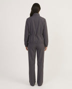 Miles vegan wool funnel neck jacket back