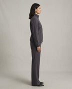 Miles vegan wool funnel neck jacket side
