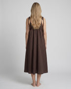 Mireille Sleeveless Choc Stripe Midi Dress 2