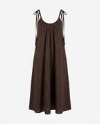 Mireille Sleeveless Choc Stripe Midi Dress 4
