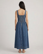 Mireille Denim Maxi Dress - back